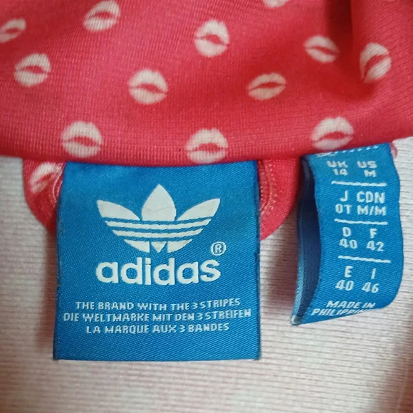 Adidas Originals RARE! Firebird Lips Printed Zip Up Track Jacket M - Picture 3 of 7